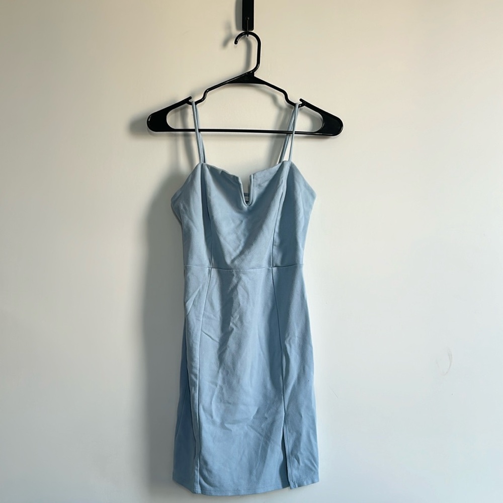 Baby blue pencil dress